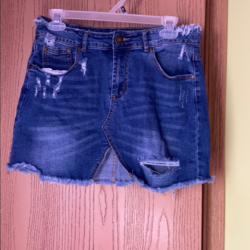 Blue Jean Mini Skirt